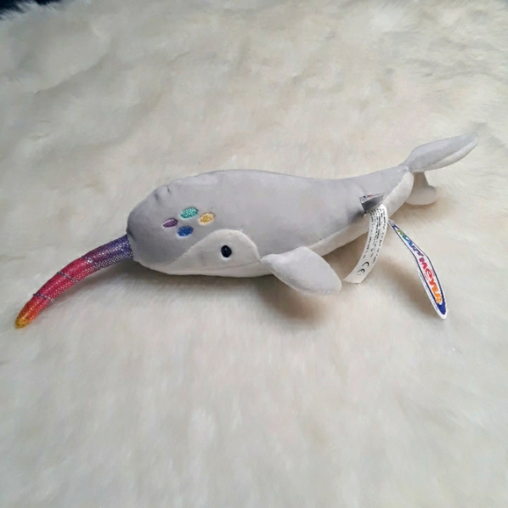 Rainbow horn narwhal stuffed animal new with tag